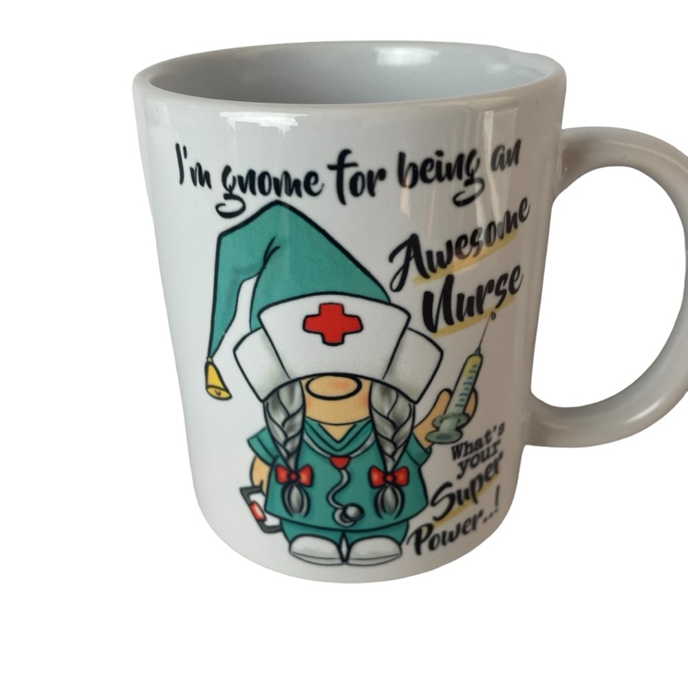 Nurse Gnome 11 oz  Ceramic Coffee Mug. NEW.